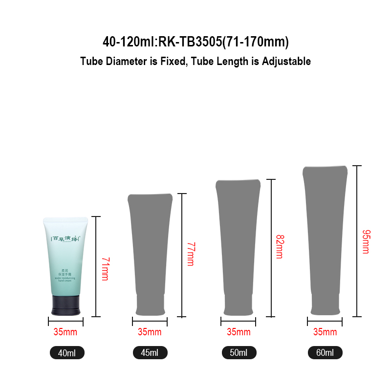Runk cosmetic tube size