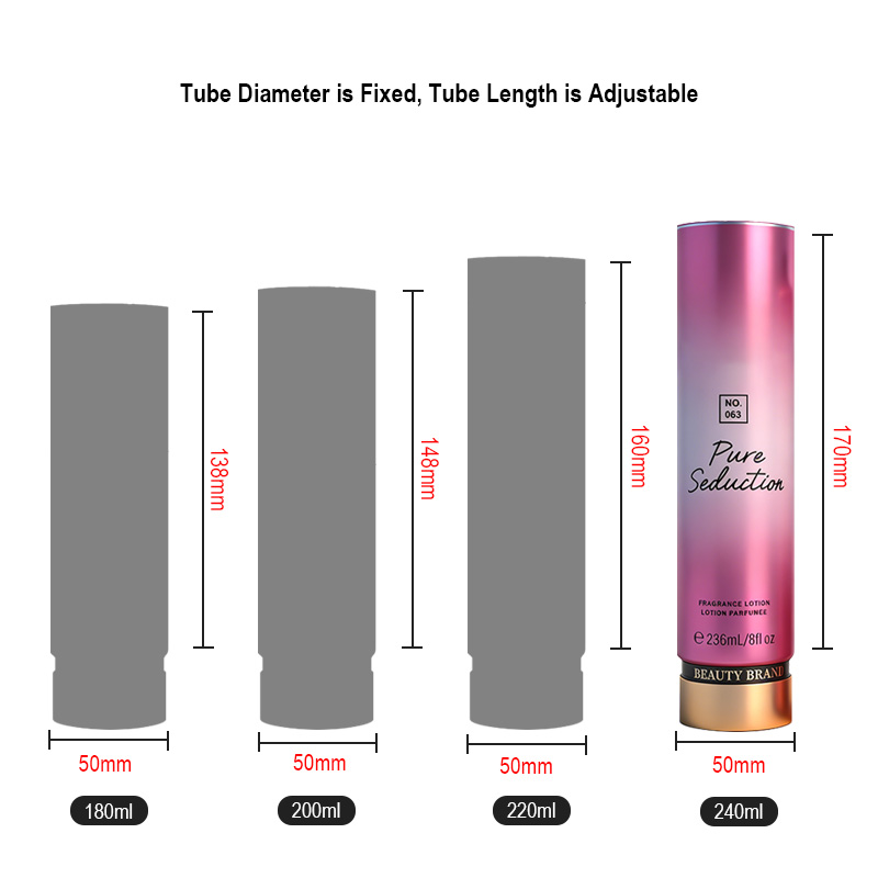 Runk cosmetic tube size