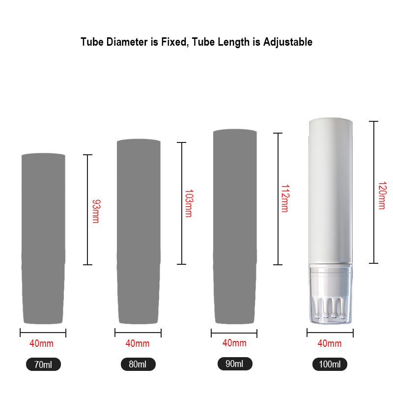 Runk cosmetic tube size