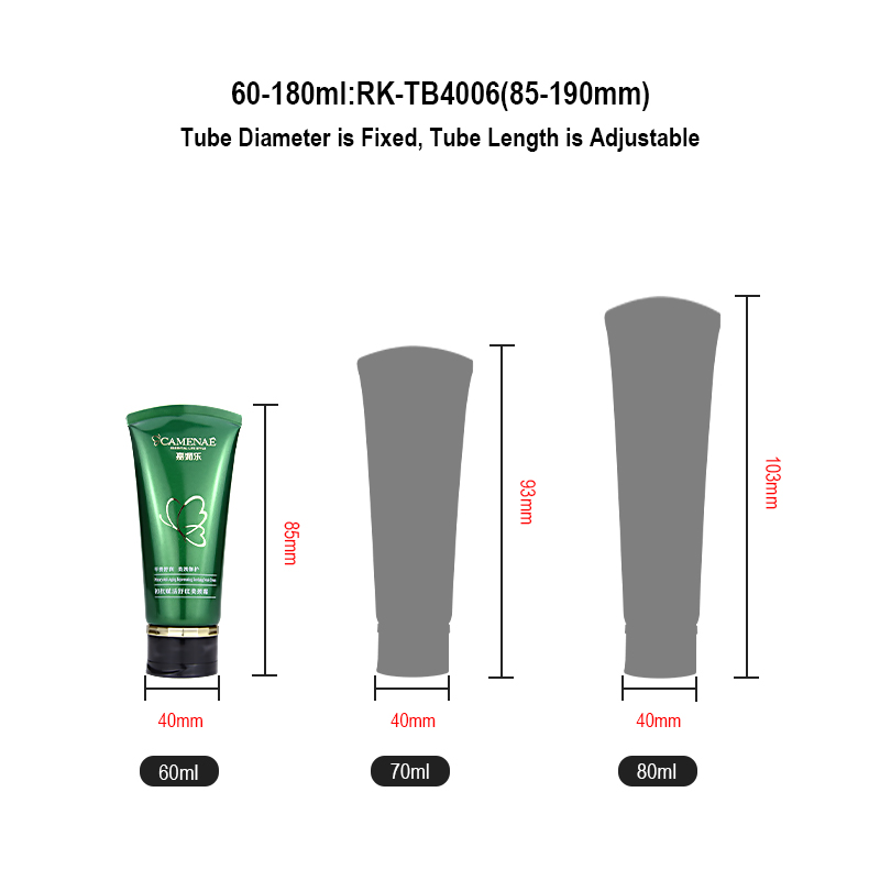 Runk cosmetic tube size