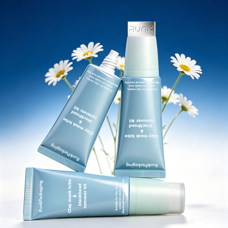 facial exfoliating skincare packaging tube